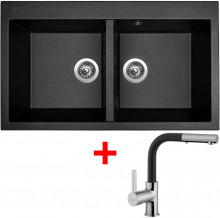 Sinks AMANDA 860 DUO Metalblack+ENI...